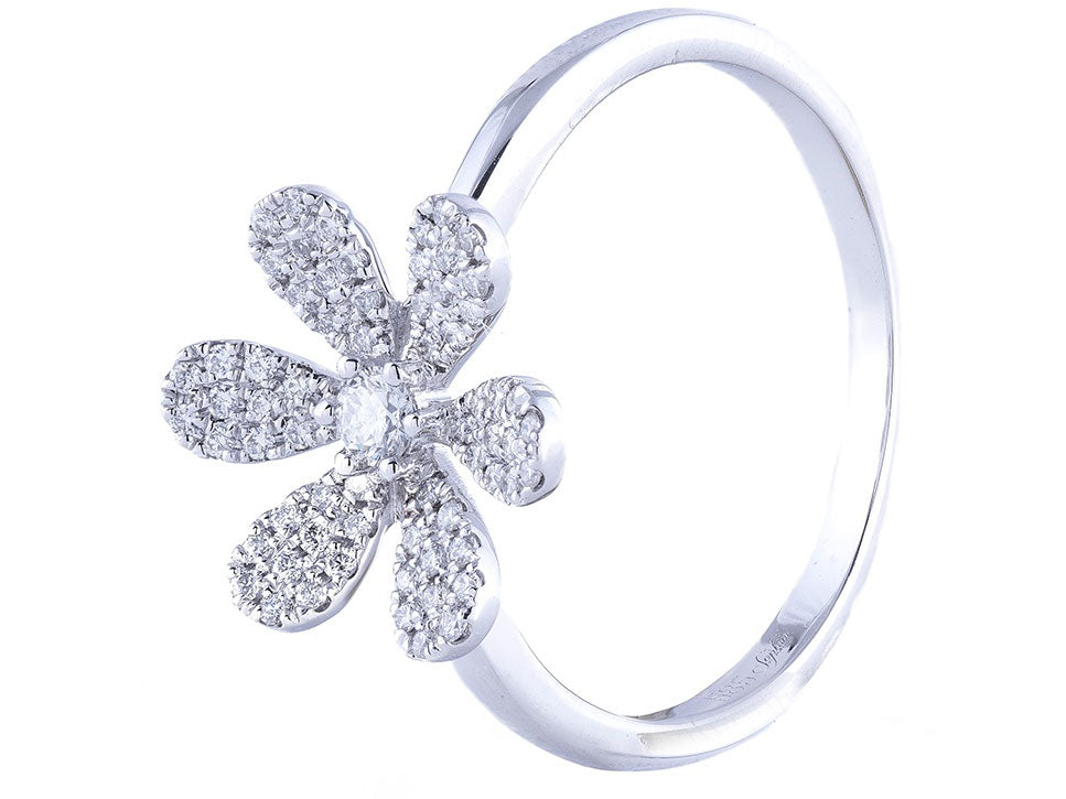 Diamond Flower Ring