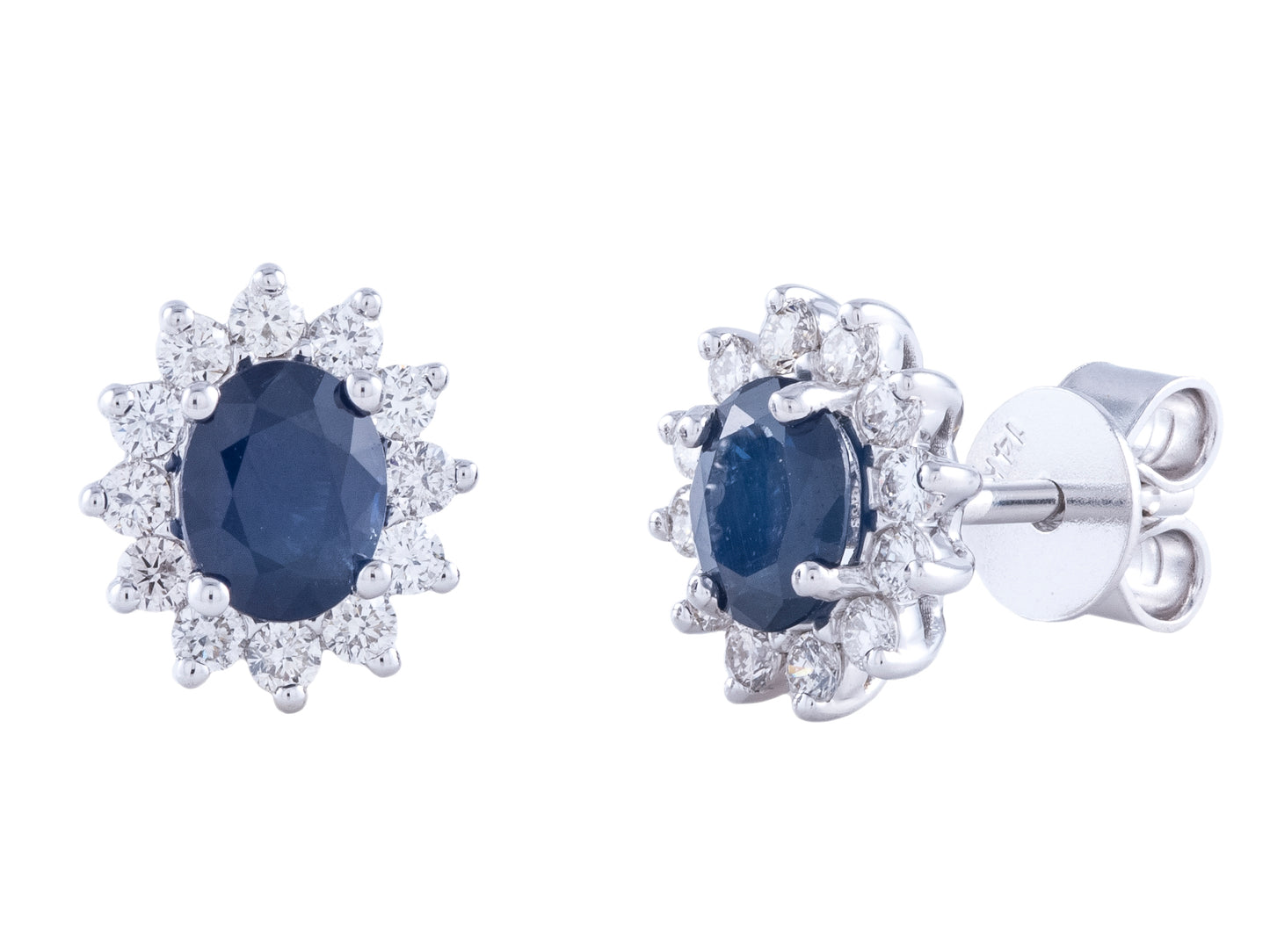 Sapphire and Diamond Earrings