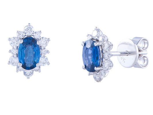 Sapphire and Diamond Earrings