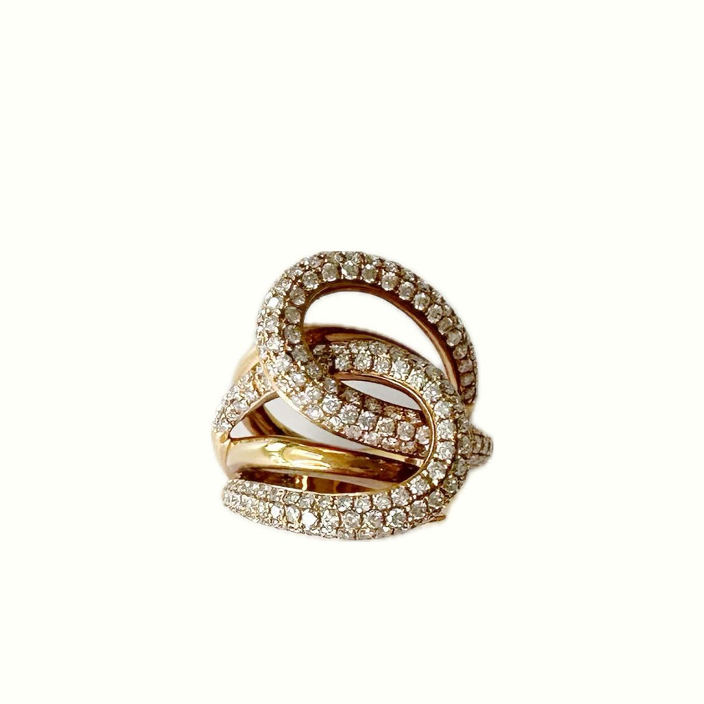 Diamond Wrapped Yellow Gold Ring