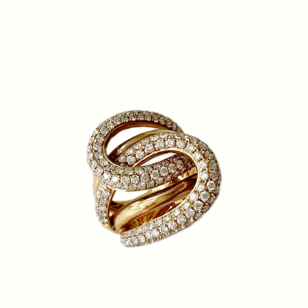 Diamond Wrapped Yellow Gold Ring